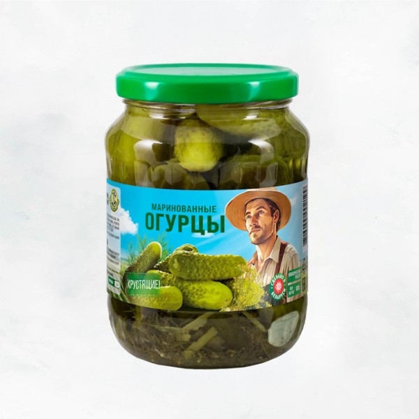 Огурцы маринов. классич. пастериз.(уксус) 680г/8 шт Быховский КЗ